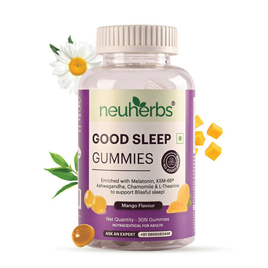 Neuherbs Good Sleep Gummies (No Added Sugar) - Mango Flavor | Swadesiicart
