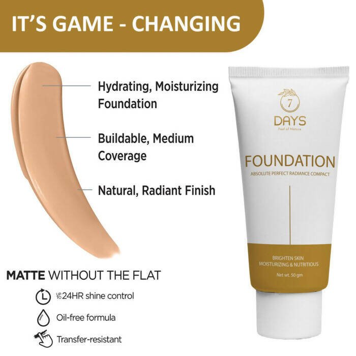 7 Days Foundation Cream for Oily Skin - Swadesiicart