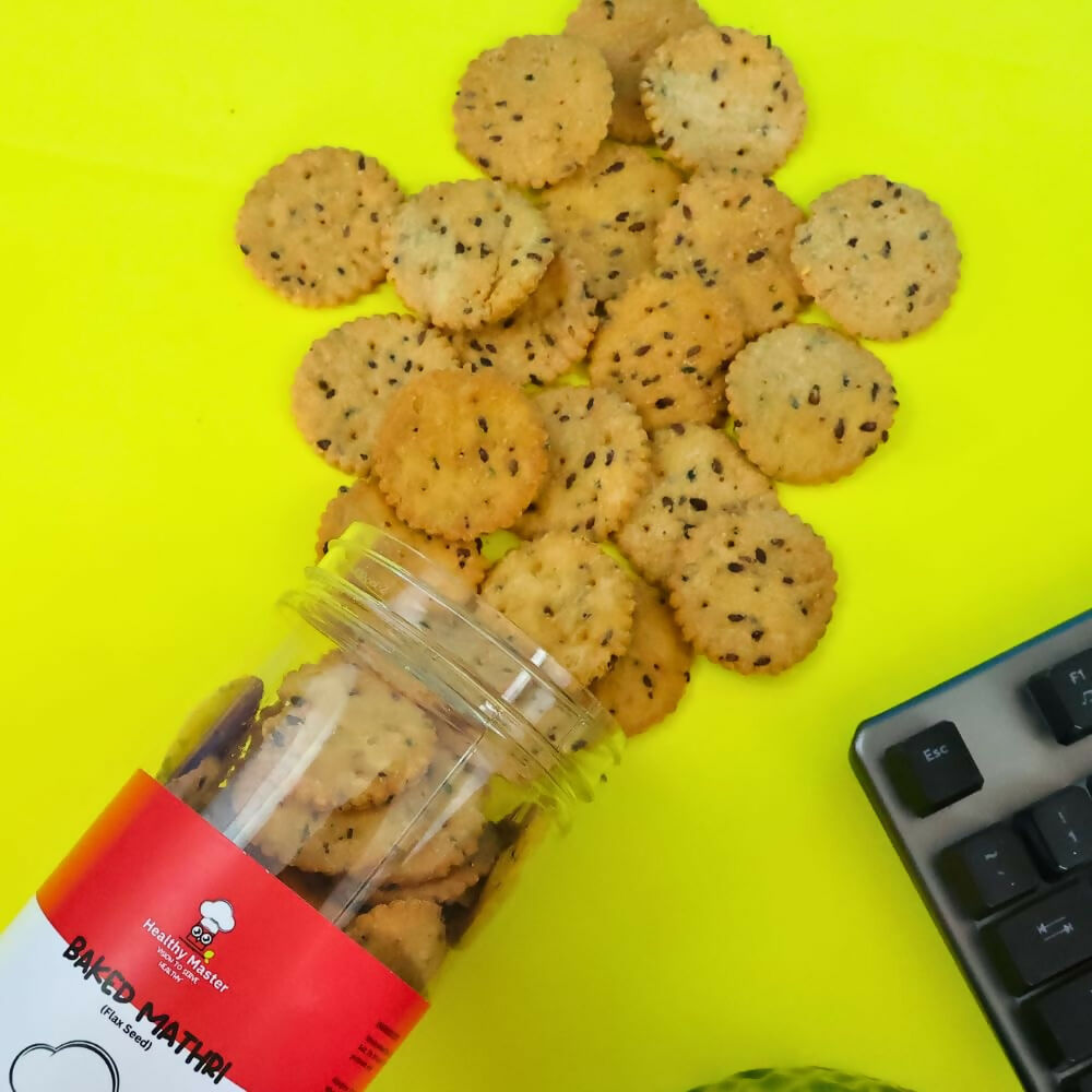 Healthy Master Baked Wheat Mathri (Flax Seed) | Swadesiicart