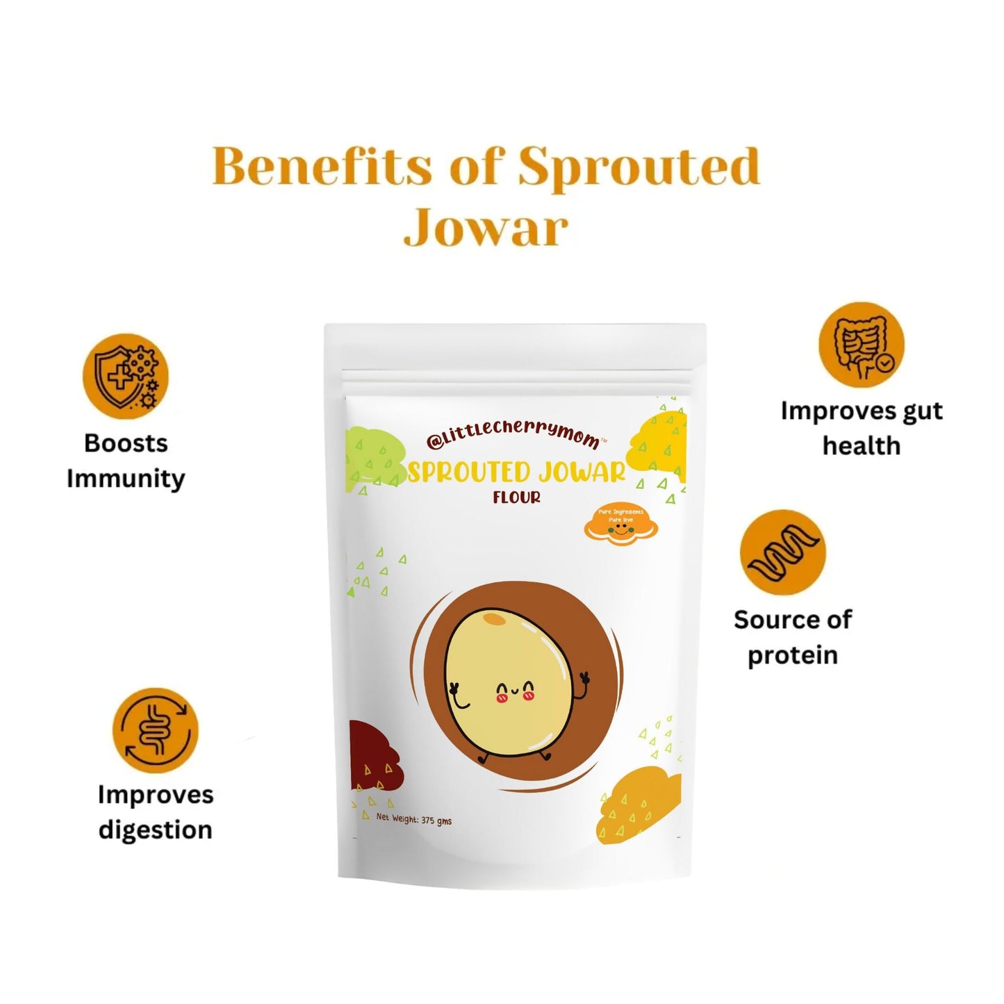 Littlecherrymom Sprouted Jowar Flour | Swadesiicart