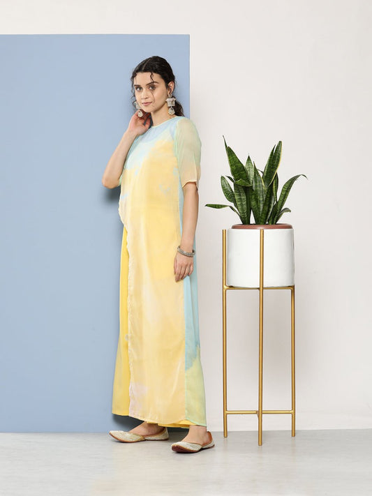 Ahalyaa Printed Waist Tie-Ups Basic Jumpsuit | Swadesiicart