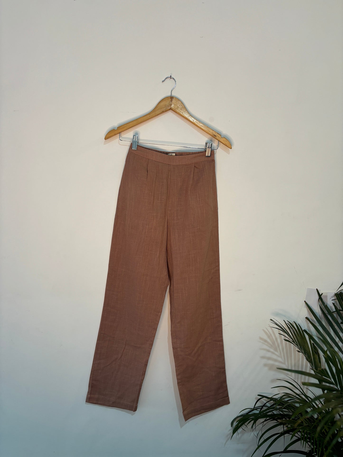 trueBrowns Beige Gauze Short Top Co-ord Set - Swadesiicart