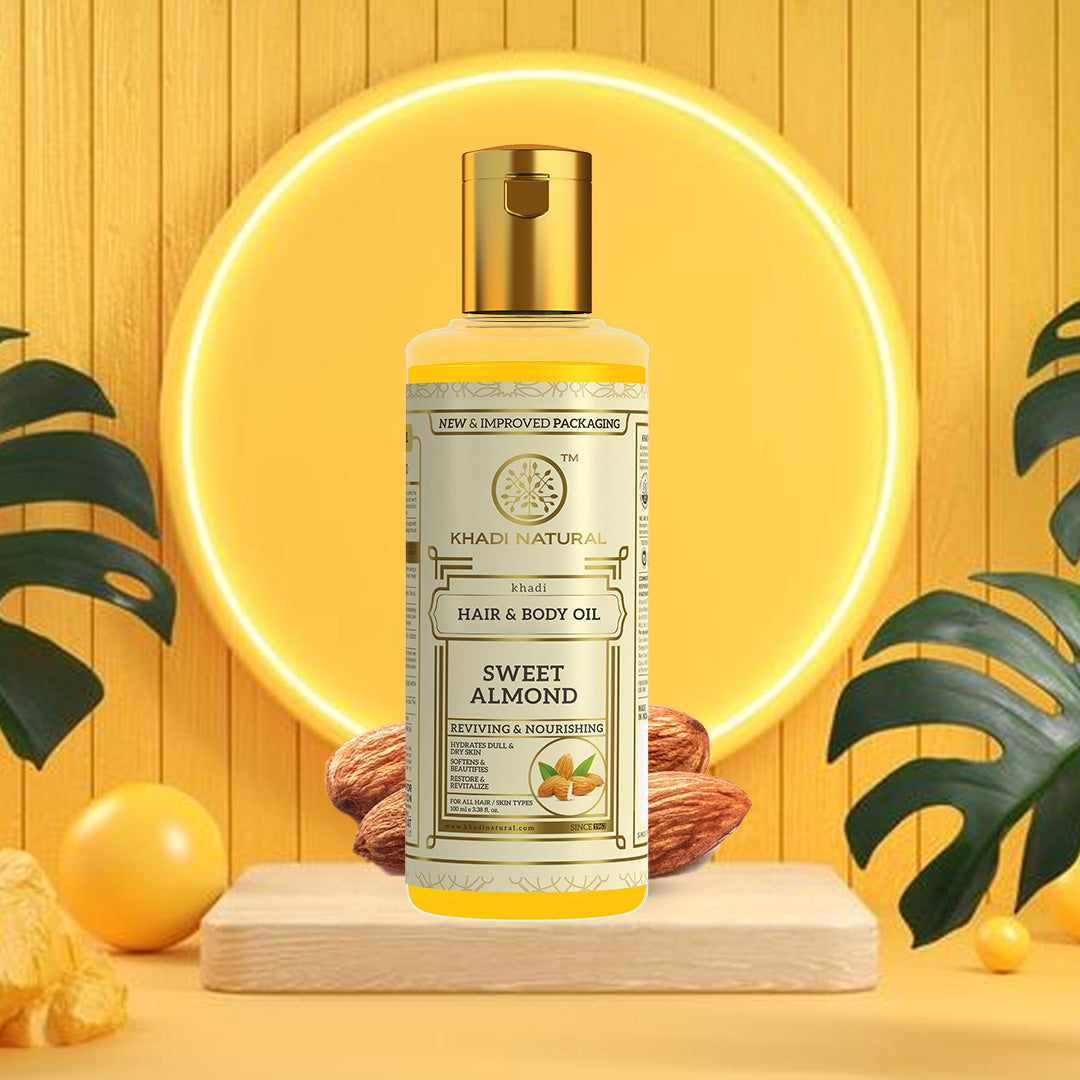 Khadi Natural Sweet Almond Hair & Body Oil - 100ml Sale