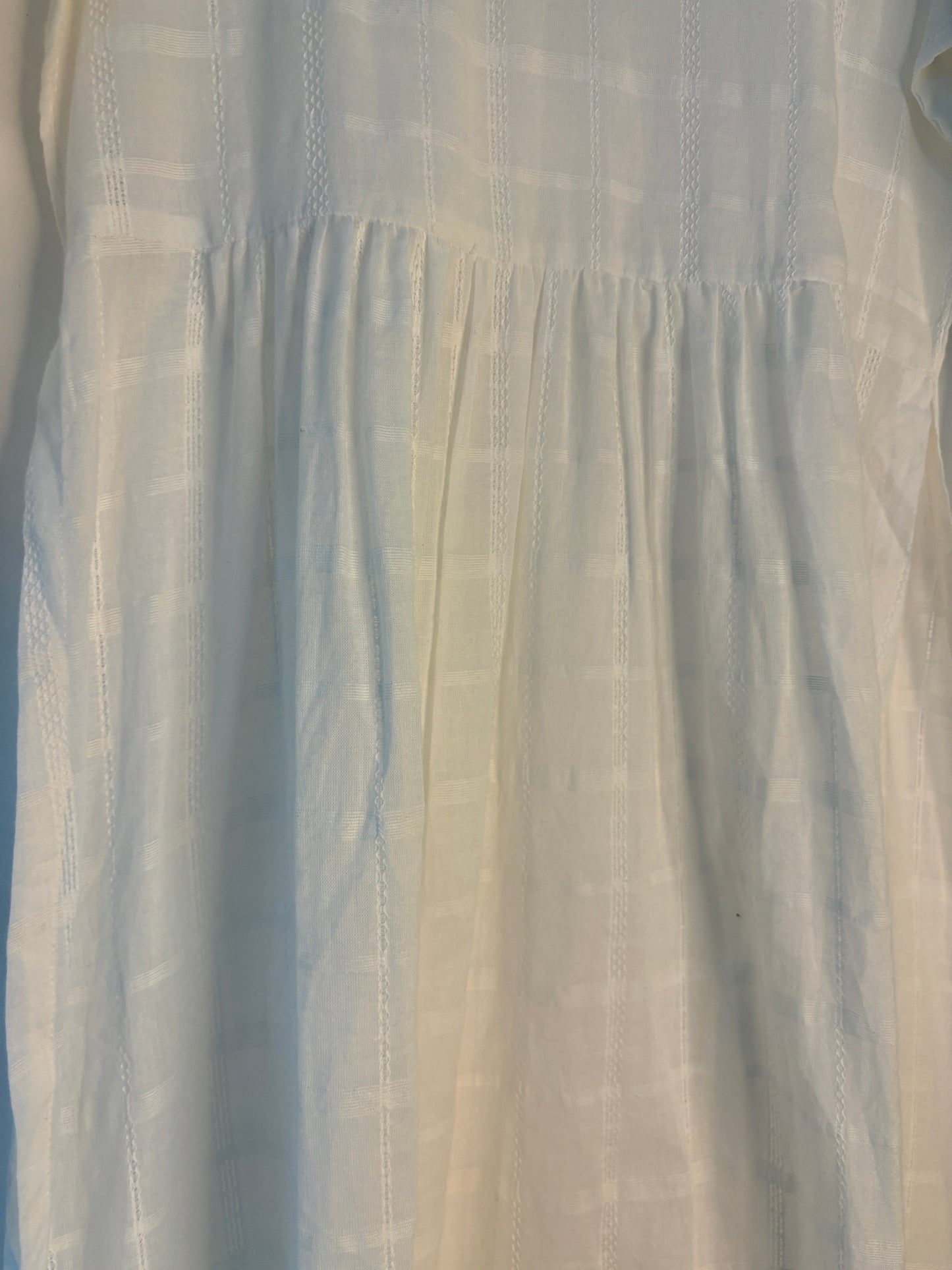 trueBrowns White Square Dobby Kurta | Swadesiicart