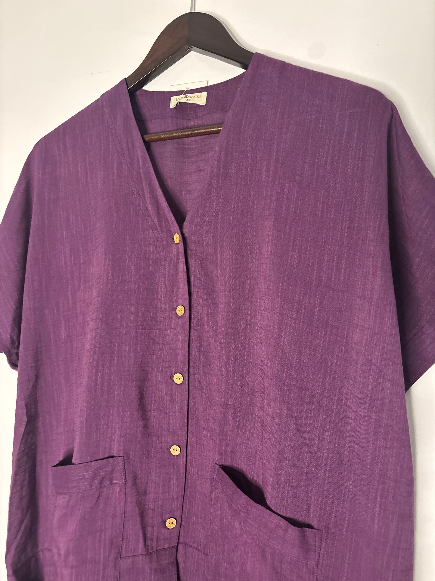 trueBrowns Purple Slub Top | Swadesiicart