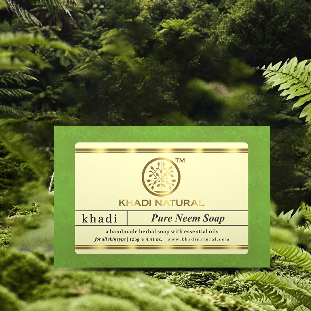 Khadi Natural Pure Neem Soap Combo Pack Of 8 – 125gm Each