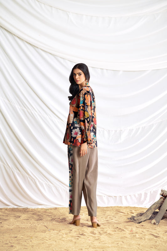 BulBul Ojasvi Black Chanderi Co-Ord Set - Swadesiicart