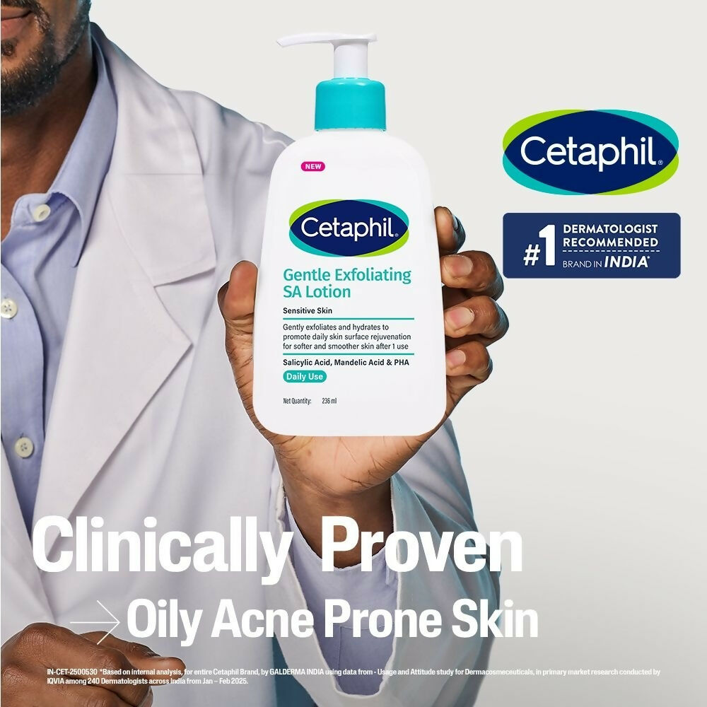 Cetaphil Gentle Daily Exfoliating Lotion With Salicylic Acid For Oily Acne Prone Skin - Swadesiicart