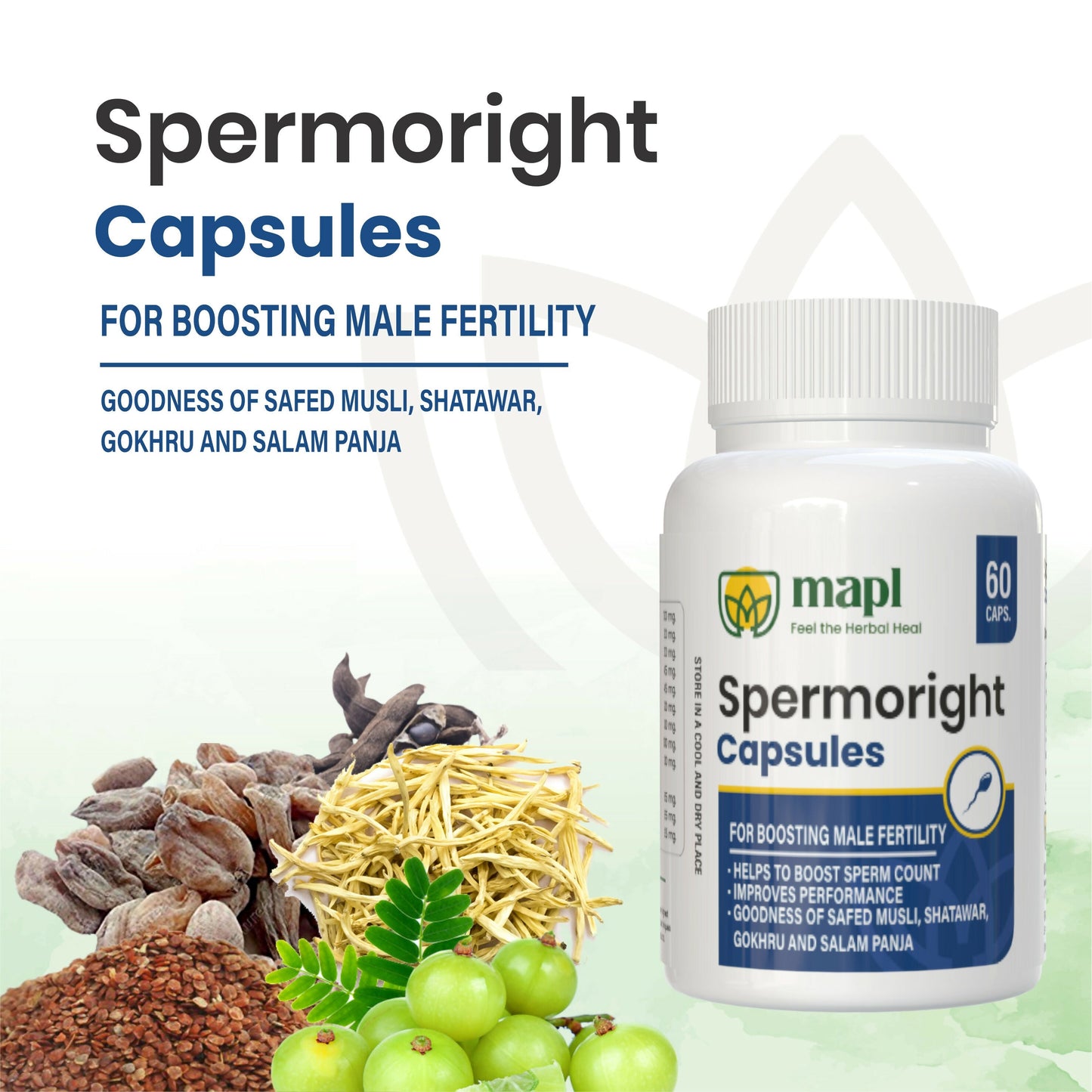 MAPL Spermoright Capsule Sperm Booster For Mens | Swadesiicart
