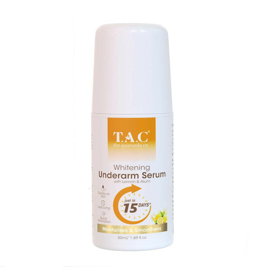TAC - The Ayurveda Co. Lemon Serum Roll-On for Women & Men with Aloe Vera for Skin Whitening & Long Lasting Freshness - Swadesiicart