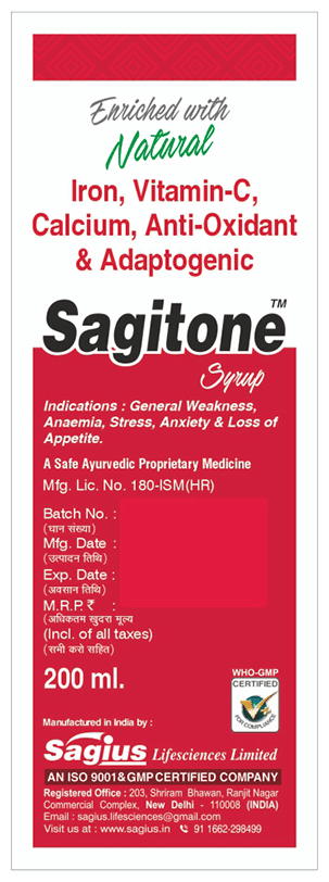 Sagius Sagitone Syrup | Swadesiicart