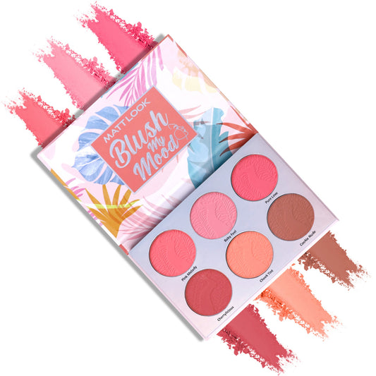 Matt Look Blush My Mood Highly Pigmented Blusher Palette - 02 Beautiful Inside Out - Swadesiicart