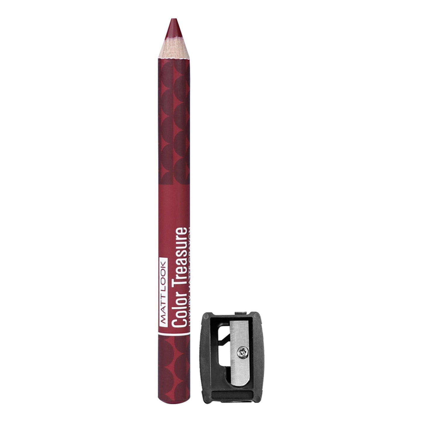 Matt Look Color Treasure Luxury Matte Lip Pencil Crayon - 07 Crazy Wine - Swadesiicart
