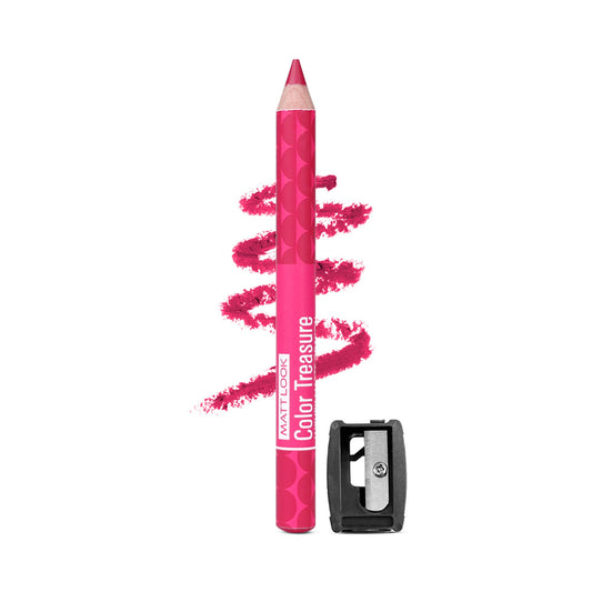 Matt Look Color Treasure Luxury Matte Lip Pencil Crayon - 08 Magenta Flash - Swadesiicart
