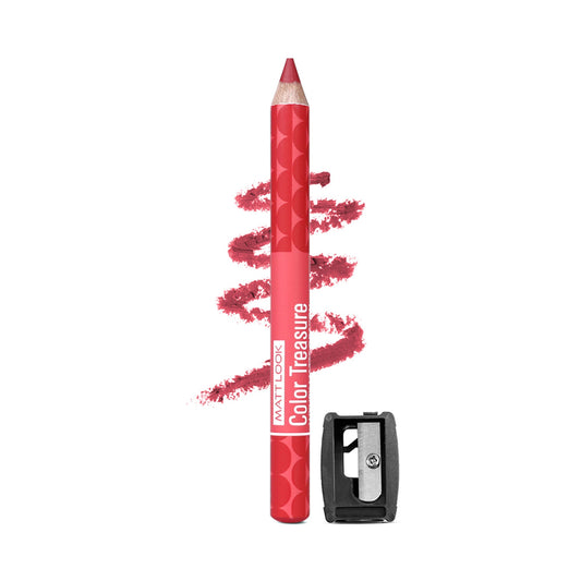 Matt Look Color Treasure Luxury Matte Lip Pencil Crayon - 10 Rose Ritual - Swadesiicart