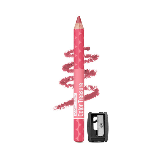 Matt Look Color Treasure Luxury Matte Lip Pencil Crayon - 12 Charming Pink - Swadesiicart