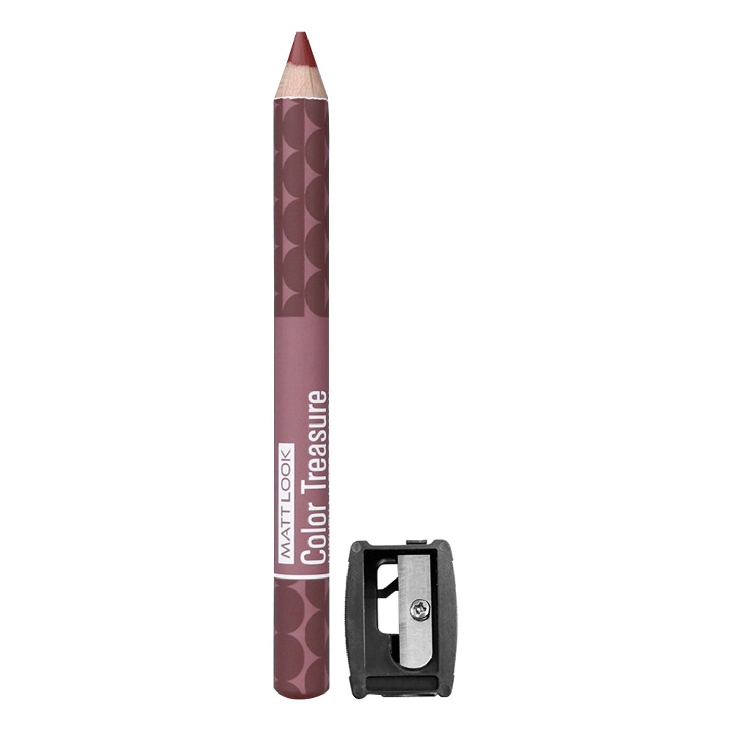 Matt Look Color Treasure Luxury Matte Lip Pencil Crayon - 15 Glazed Mauve - Swadesiicart