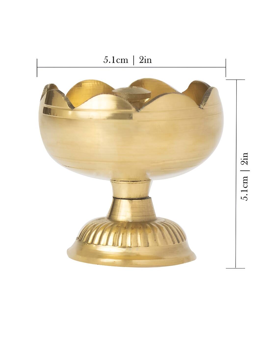 Spillbox Gold-Toned Brass Diya Pooja Essential | Swadesiicart