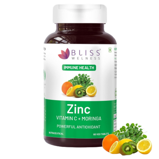 Bliss Welness Zinc Vitamin C+ Moringa Tablets - Limited Time Offer
