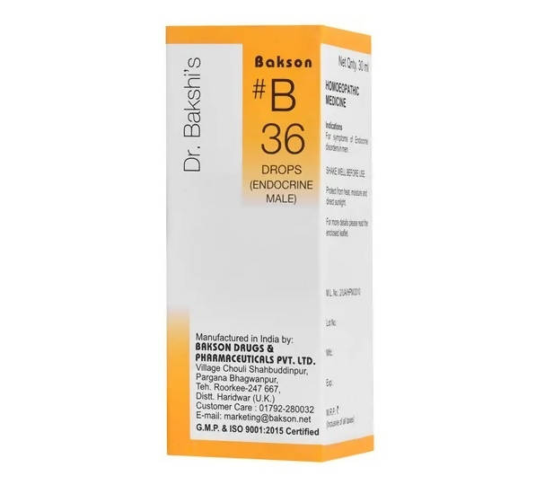Bakson's Homeopathy B36 Drops | Swadesiicart