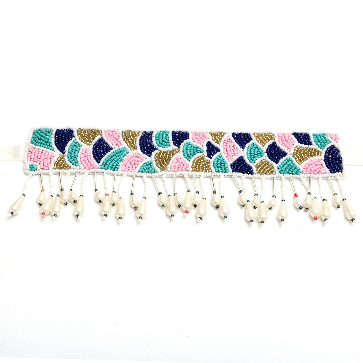 Mominos Fashion Johar Kamal Handicraft Multi Pearls Necklace with Earrings For Women - Swadesiicart