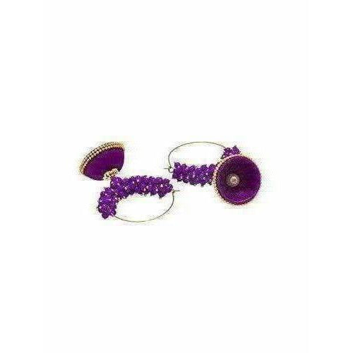 Trendy Design -Metal Beads and Threads in Purple Color - Swadesiicart