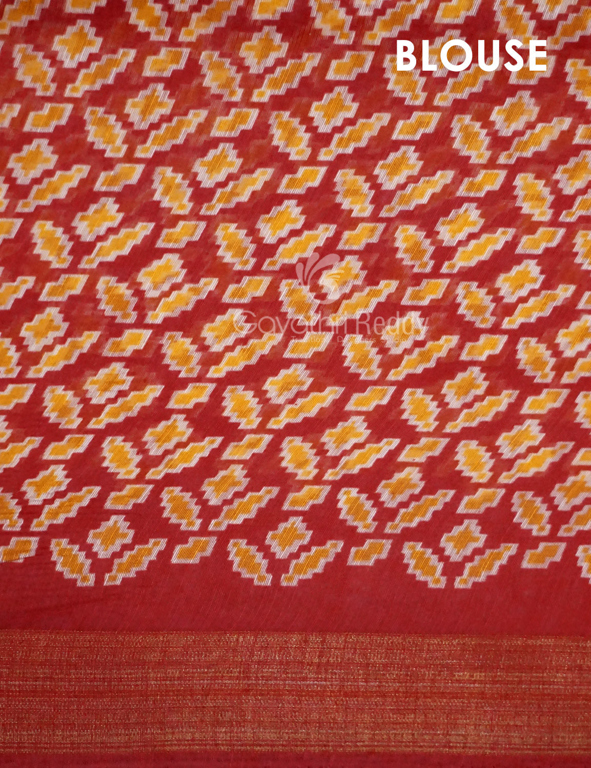 Shades of Brown Colour Patola Print Semi Chanderi Saree By Gayathri Reddy Designer Studio | Swadesiicart