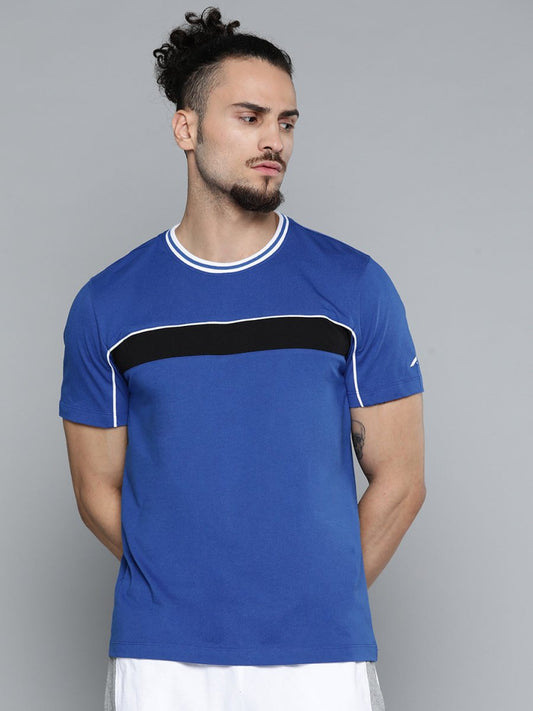 Alcis Men Blue Slim Fit Training or Gym T-shirt | Swadesiicart