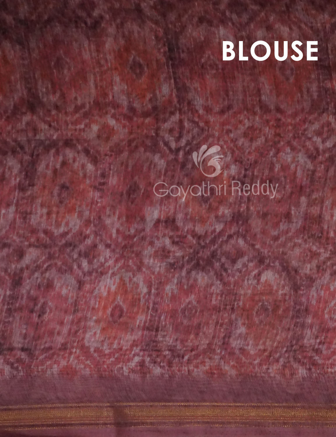 Red Onion Pink Colour Printed Semi Chanderi Design Saree By Gayathri Reddy Designer Studio | Swadesiicart