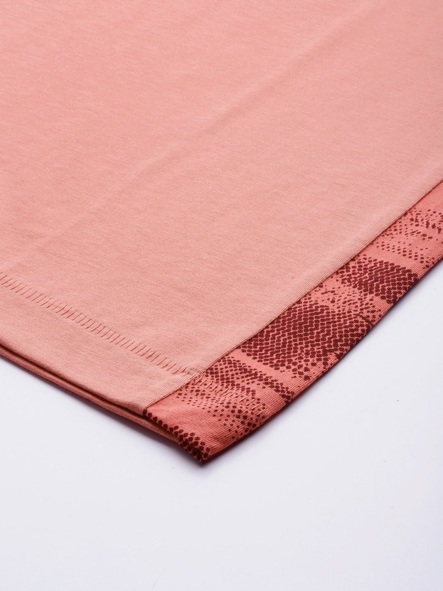 Alcis Men Dusty Pink Solid Slim Fit Gym T-shirt | Swadesiicart