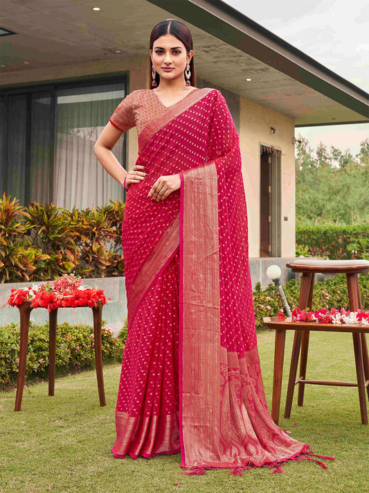 Tikhi Imli Woven Design Zari Art Silk Saree | Swadesiicart