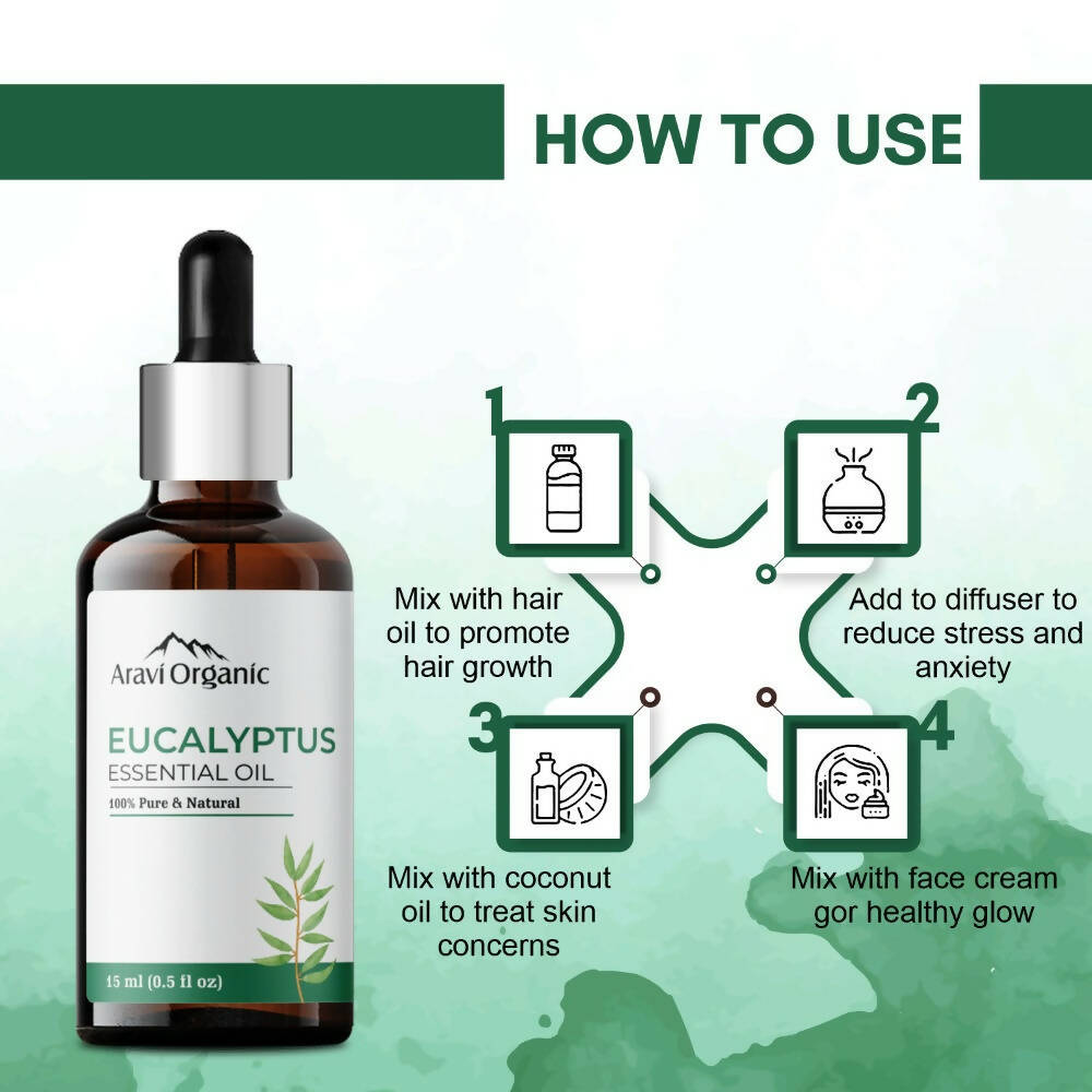 Aravi Organic Nilgiri Eucalyptus Essential Oil | Swadesiicart