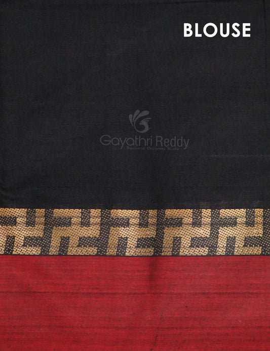 Kalanetha Black Colour Pure Narayanpet Cotton Saree By Gayathri Reddy Designer Studio | Swadesiicart