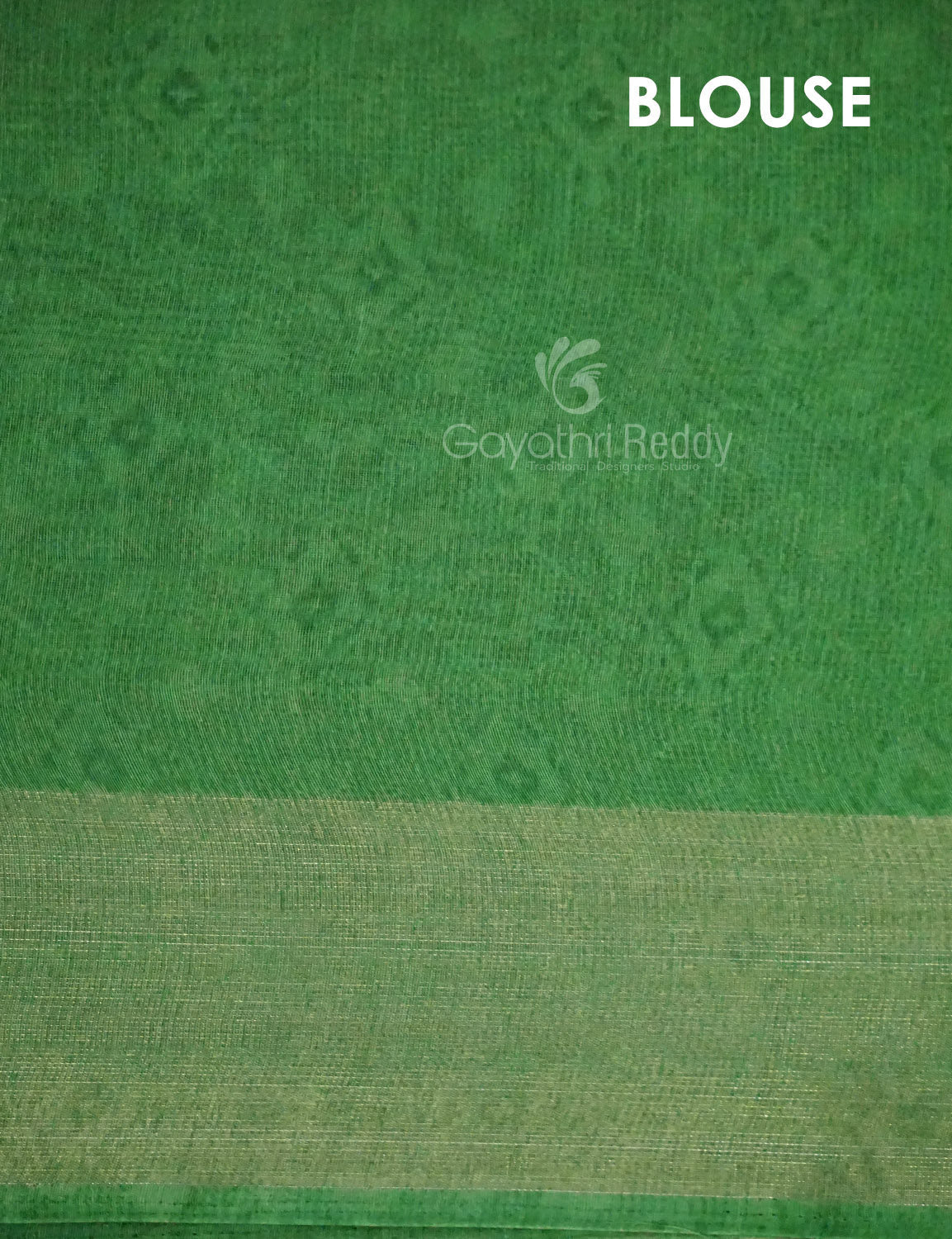 Shades of Light Apple Green And Parrot Green Colour Blouse Ikat Design Semi Chanderi Saree By Gayathri Reddy Designer Studio | Swadesiicart