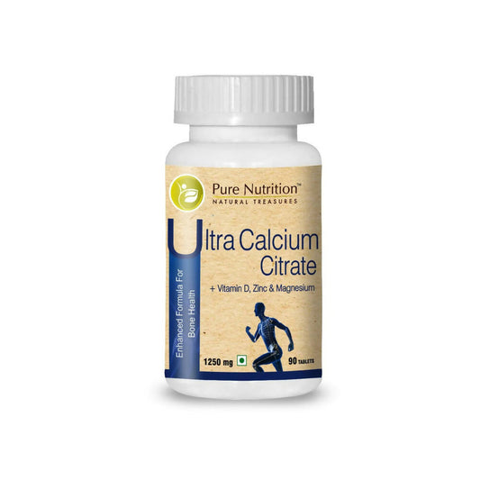 Pure Nutrition Ultra Calcium Citrate 1250mg Veg Tablets | Swadesiicart