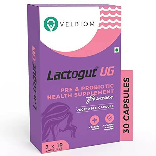 Velbiom Lactogut UG Probiotics Capsules For Women's | Swadesiicart