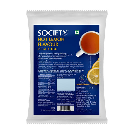 Society Hot Lemon Tea Premix Pouch
