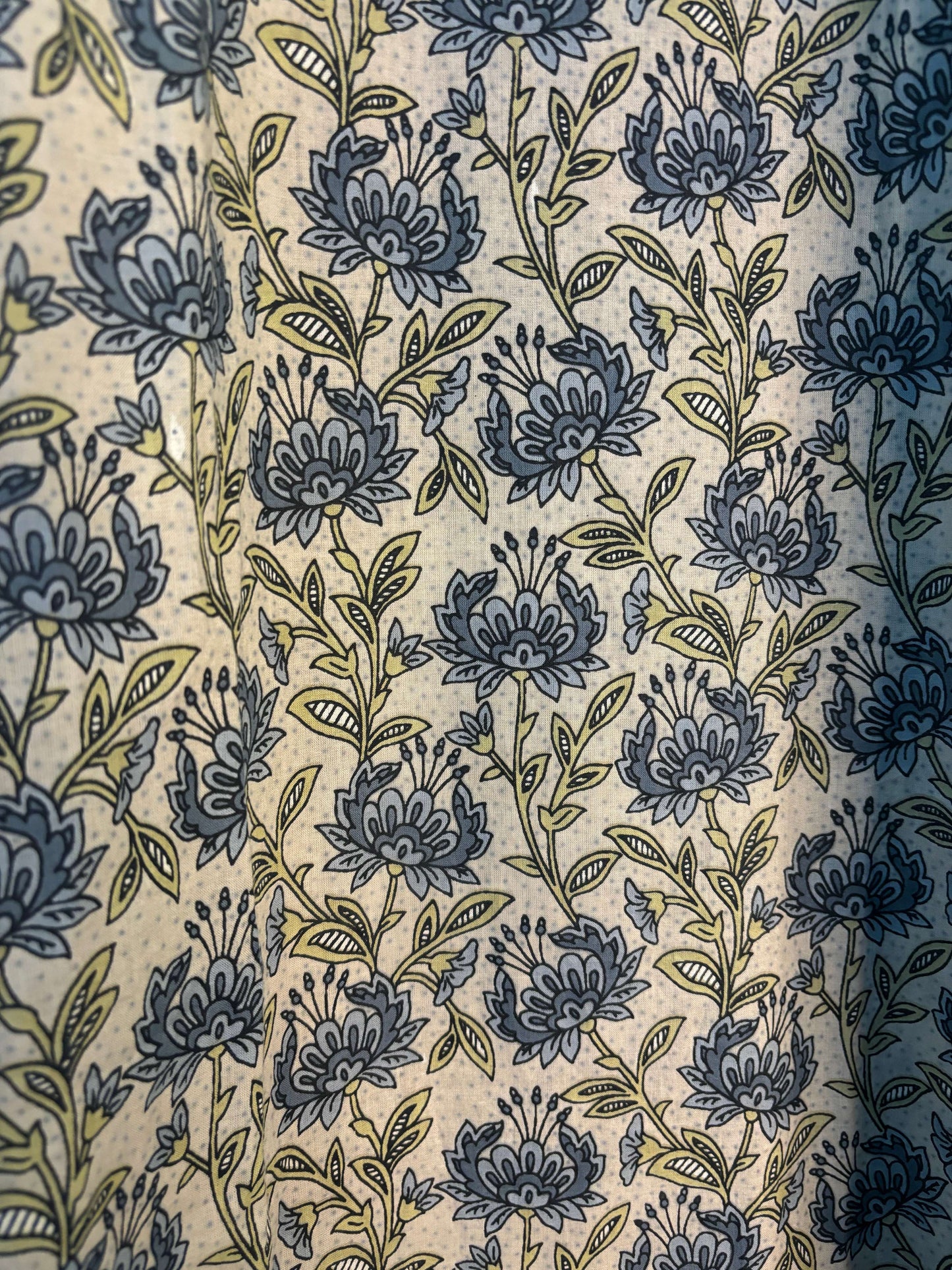 trueBrowns Blue Floral Print Kurta | Swadesiicart