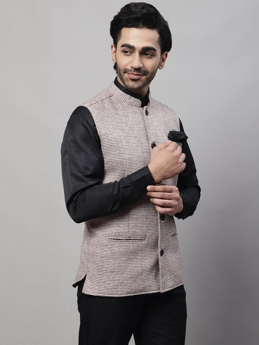 Even Apparels Men's Cream Pure Wool Nehru Jacket | Swadesiicart