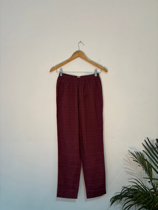 trueBrowns Purple Dobby Co-ord Set - Swadesiicart
