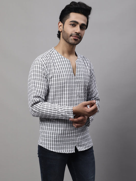Even Apparels Multi Pure Cotton Open Neck Kurta | Swadesiicart
