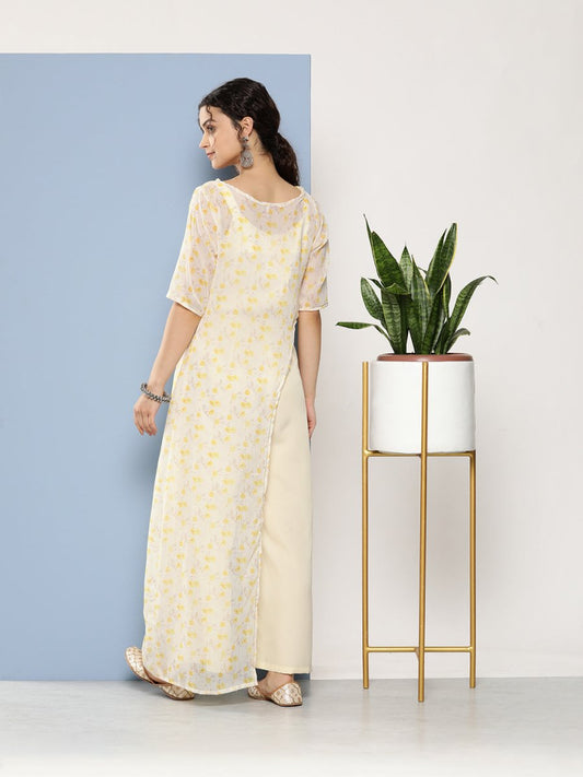 Ahalyaa Printed Waist Tie-Ups Basic Jumpsuit | Swadesiicart