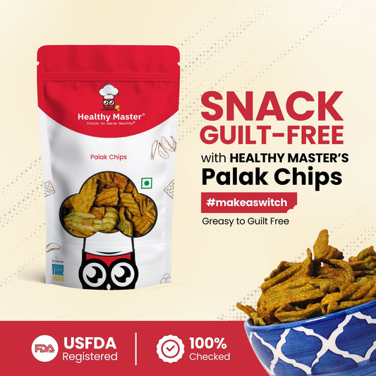 Healthy Master Light & Crispy Palak Chips | Spinach Chips - Swadesiicart