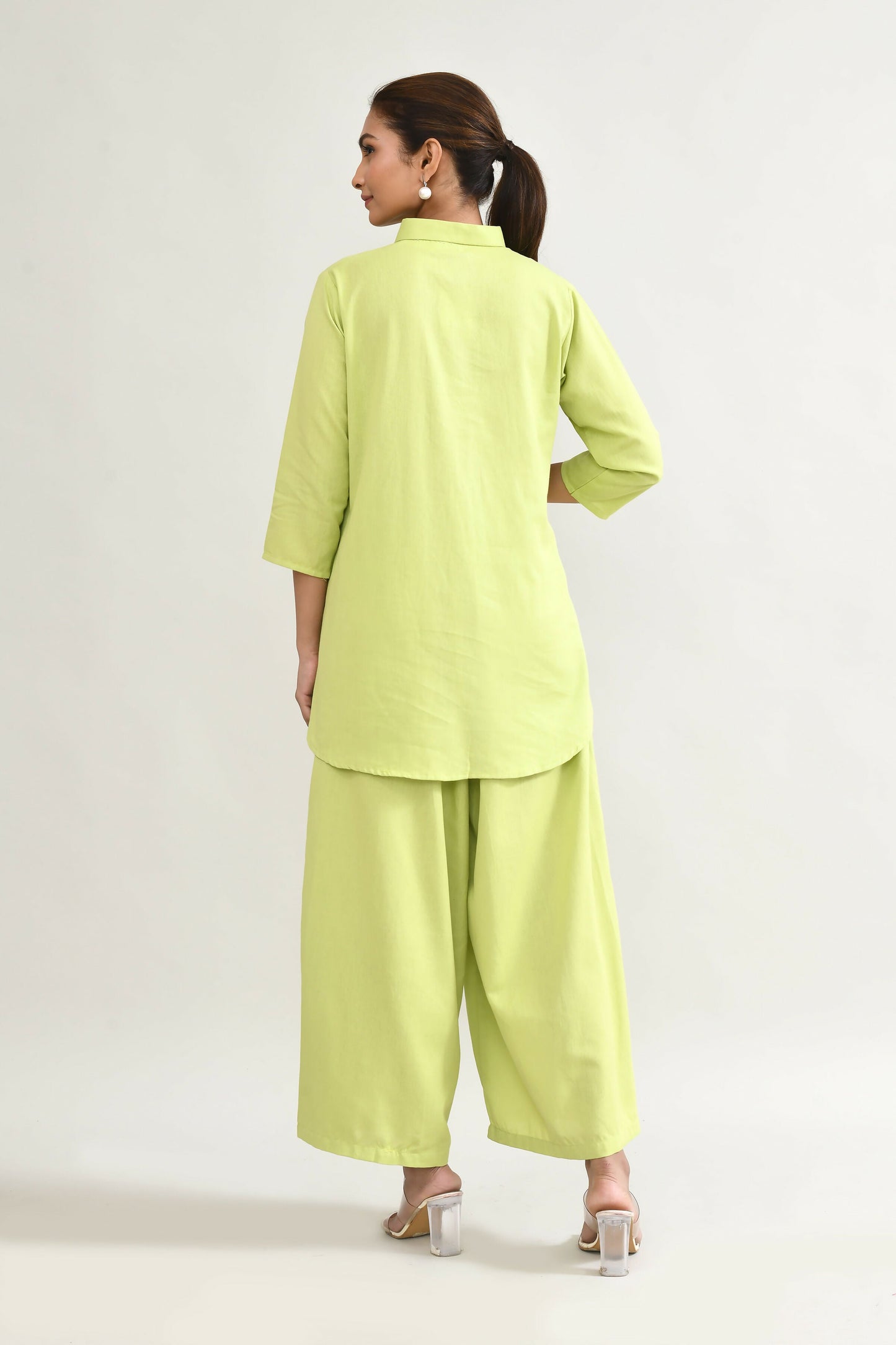 Joban Fashion Parrot Green Cotton Coord Set - Swadesiicart