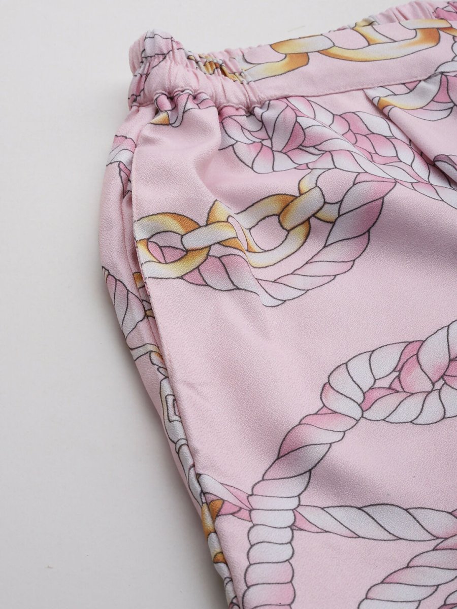 Ahalyaa Women's Traditional Wear Co-ods - Pink - Swadesiicart