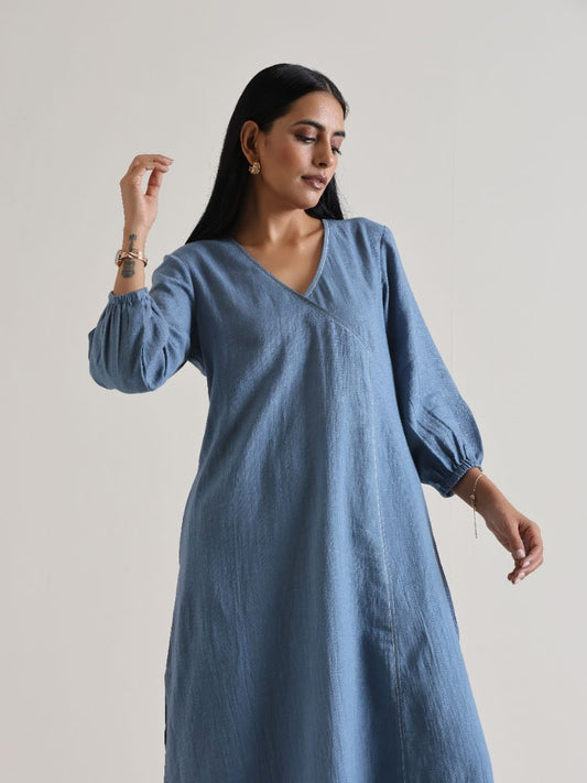 trueBrowns Light Blue Kurta Pant Set | Swadesiicart