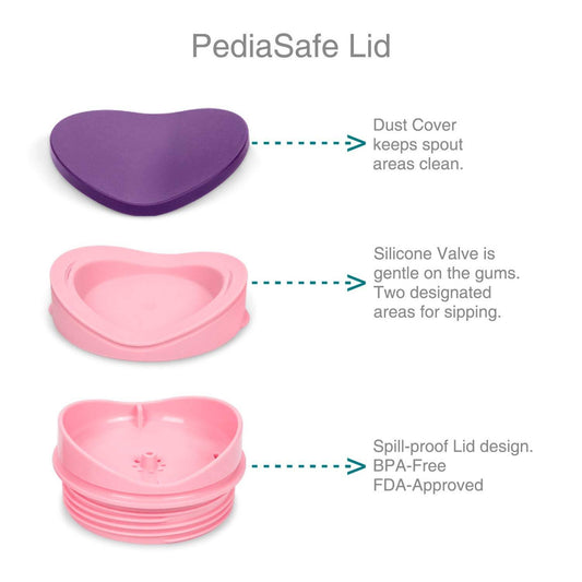 Vaya Drynk Kid'S Stainless Steel Tumbler With Spill-Proof Pediasafe Lid - 350ml (Pink) | Swadesiicart