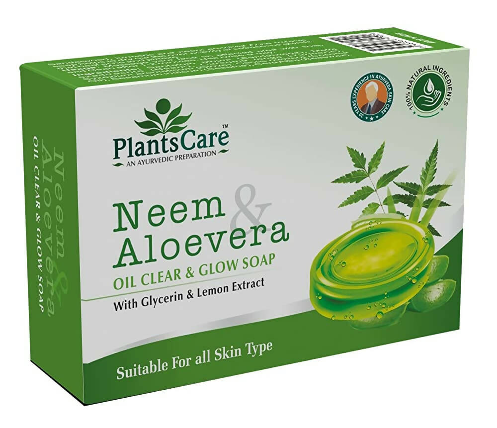 Plants Care Neem & Aloevera Oil Clear & Glow Soap - Nature Online Corporation