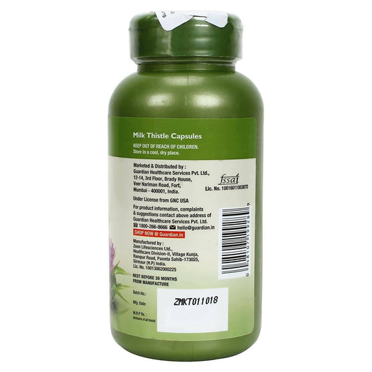 GNC Herbal Plus Milk Thistle Capsules - Swadesiicart