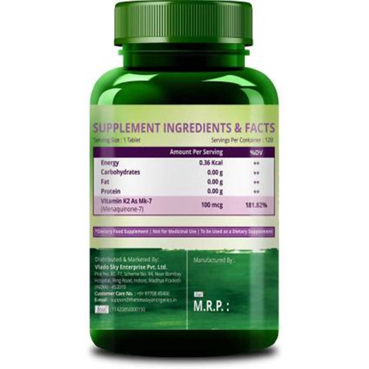 Himalayan Organics Vitamin K2 100 Mcg Tablets